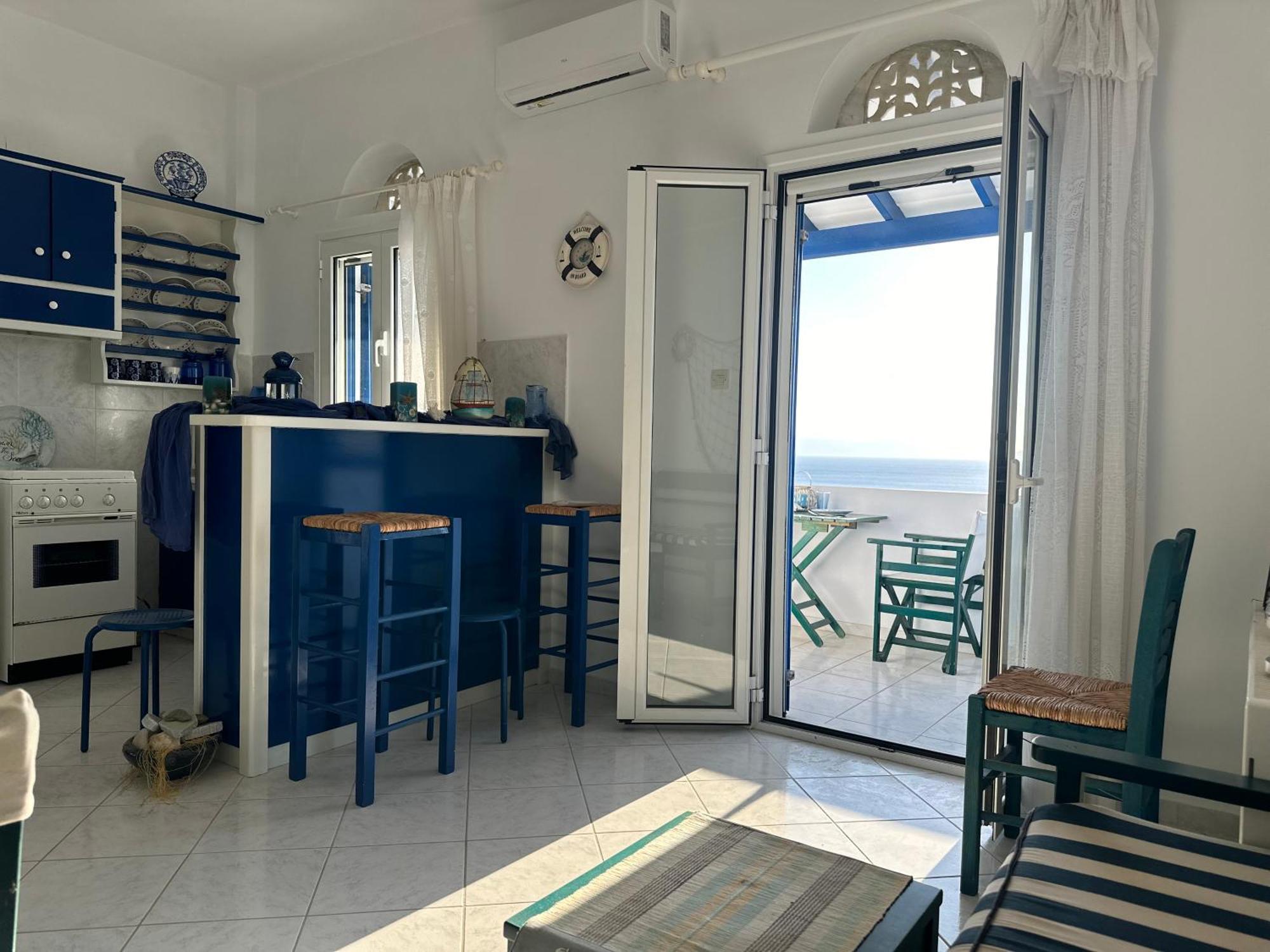 Blue Orison House Tinos For 5 Persons With Seaview Vila Perastra Exterior foto