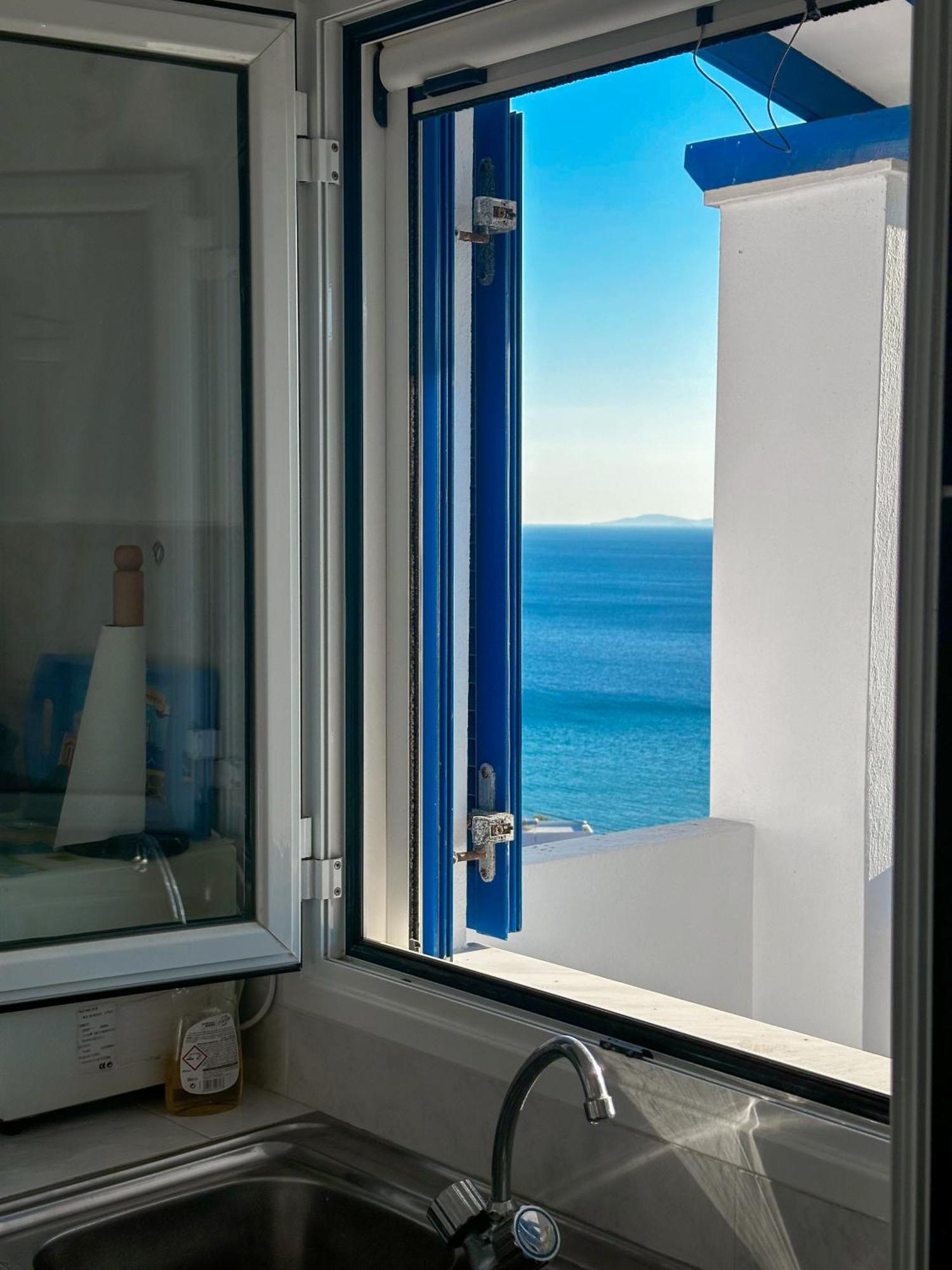 Blue Orison House Tinos For 5 Persons With Seaview Vila Perastra Exterior foto